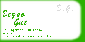 dezso gut business card